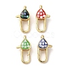 Brass Enamel Lobster Claw Clasps KK-K385-013G-1