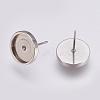 Non-Tarnish 201 Stainless Steel Stud Earring Settings STAS-I088-F-01P-2