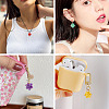 8Pcs 4 Style Glass Pendants PALLOY-TA00218-8