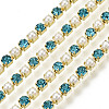 Brass Rhinestone Strass Chains CHC-N017-001A-A11-1