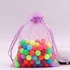 Rectangle Organza Drawstring Bags CON-PW0001-054C-22-1