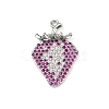 Brass Micro Pave Cubic Zirconia Pendants KK-M322-48P-03-1