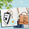 Acrylic Daisy Pendant Decoration HJEW-YW00028-01-6