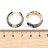 Brass Enamel Hoop Earrings KK-CBA8324-13G-02-4