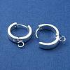 201 Stainless Steel Huggie Hoop Earrings Findings STAS-A167-01T-S-2