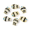 Transparent Glass and Enamel Beads Strands GLAA-T034-01B-2