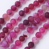 Natural Grade A Striped Agate/Banded Agate Beads Strands G-E478-8mm-2