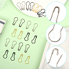 500Pcs 4 Colors Iron Brooch Findings IFIN-SP0001-46-3