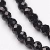 Natural Black Spinel Bead Strands G-P213-13-2mm-1