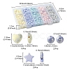 Spray Painted Frosted Opaque Acrylic Beads Sets ACRP-YW0001-10-4