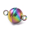 Ion Plating(IP) 304 Stainless Steel Magnetic Clasps with Loops STAS-G173-05M-8MM-1