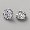 Brass Clear Cubic Zirconia Cufflinks LS-BUTT-WH0012-18P-2