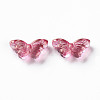 Transparent Spray Painted Glass Beads GLAA-S190-018A-02-2