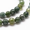 Natural Moss Agate Beads Strands G-D840-25-6mm-3