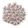 UV Plating Rainbow Iridescent Transparent Acrylic Beads OACR-C007-04D-3