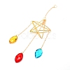 Colorful Glass Hanging Crystal Pendant Ornament HJEW-TAC0012-20-2