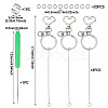 Alloy Heart Lipstick Keychains Making Kits DIY-TA0014-02-4