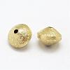 Brass Textured Beads KK-P095-48-2