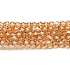 Transparent Electroplate Glass Beads Strands GLAA-F029-4mm-C18-1