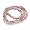 Natural Rhodonite Beads Strands G-G099-6mm-33-2