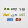 Square Handmade Millefiori Glass Cabochons LK-F005-8x8mm-M-1