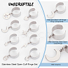 8Pcs 8 Styles 304 Stainless Steel Open Cuff Rings Set RJEW-UN00005-5