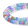 Frosted Transparent Glass Beads Strands FGLA-M002-01C-3