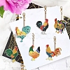 Rooster DIY Diamond Painting Pendant Decoration Kits PW-WG73715-01-2