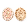 Zinc Alloy Enamel Cabochons ENAM-Q501-01LG-02-1