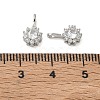 Brass Pave Clear Cubic Zirconia Charms CU-CBA9FFD-11P-09-3