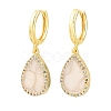 Brass Micro Pave Cubic Zirconia Hoop Dangle Earrings KK-CBA8324-11G-02-3