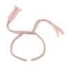 Braided Cotton Cord Bracelet Making MAK-L043-02G-08-1