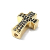 Rack Plating Brass Micro Pave Cubic Zirconia Beads KK-U014-01G-2