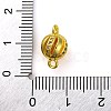 Brass Micro Pave Clear Cubic Zirconia Connector Charms KK-A230-06D-G-3