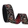 16.5Yards Ethnic Style Polyester Embroidery Flower Ribbon OCOR-GA0002-79-1