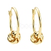 Brass Knot Hoop Earrings for Women EJEW-A072-19LG-2