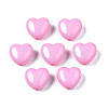 Pearl Pink Heart Acrylic Beads X-SACR-10X11-11-2