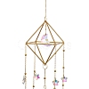 Geometric Metal Suncatchers Wall Hanging Decoration HJEW-G018-01A-G-3