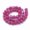 Dyed Natural Crackle Agate Beads Strands G-T100-02D-2