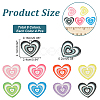 32Pcs 8 Colors Transparent Acrylic Pendant MACR-HY0001-03-2