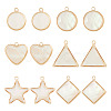 12Pcs 6 Styles Natural Shell Pendants BSHE-TA0002-06-9