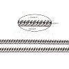 Tarnish Resistant Men's Jewelry Making 304 Stainless Steel Double Link Curb Chains CHS-A003C-0.8mm-2