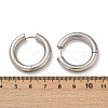 202 Stainless Steel Polishing Hoop Earrings EJEW-M106-02P-07-5