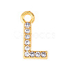 Golden Tone Alloy Rhinestone Pendants PW-WGCC773-12-1