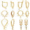 20Pcs 5 Styles Brass Hoop Earring Finding KK-HY0003-47-1