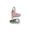 Brass Enamel Charms X-KK-Q098-37G-B-1