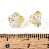 Electroplate Transparent Glass Beads Strands EGLA-N055-03A-10-4