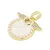Brass Micro Pave Cubic Zirconia Pendants KK-I723-12G-2