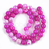 Dyed Natural Agate Beads Strands G-T109-10mm-05-2