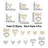 48Pcs 12 Style Alloy Cabochons MRMJ-AR0001-21-2